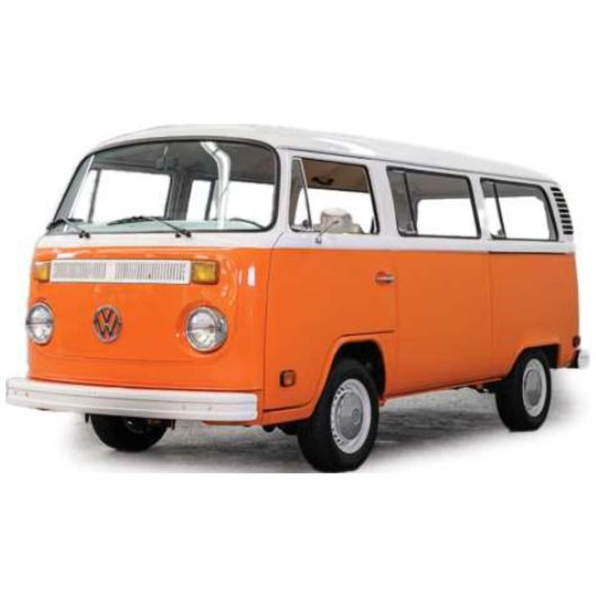 VW Bus Brilliant Orange 1974