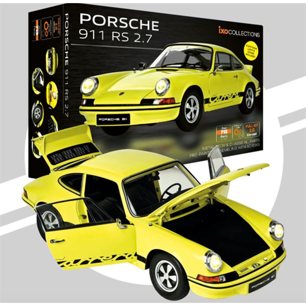 Porsche 911 RS 2.7 Yellow Full Kit Decorated Box