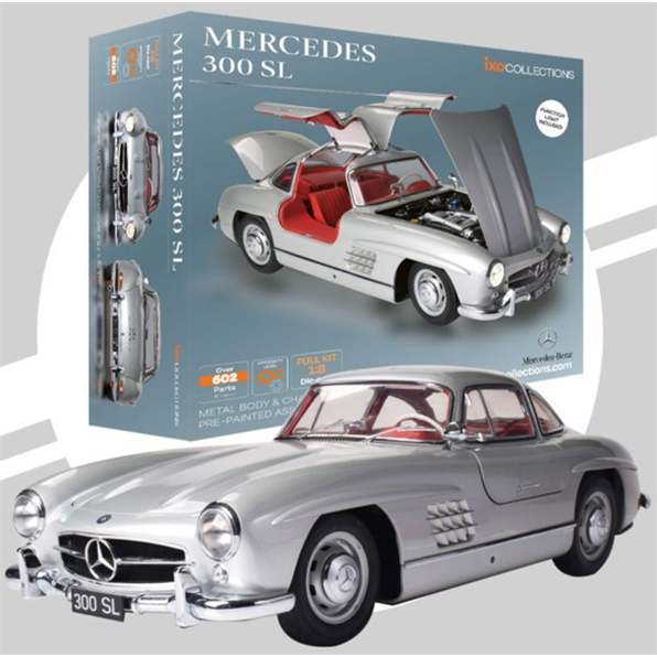 Mercedes 300SL Silver Full Kit Decorated Box