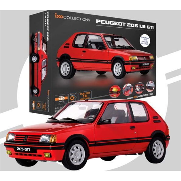 Peugeot 205 1.9 GTI Red Full Kit Decorated Box