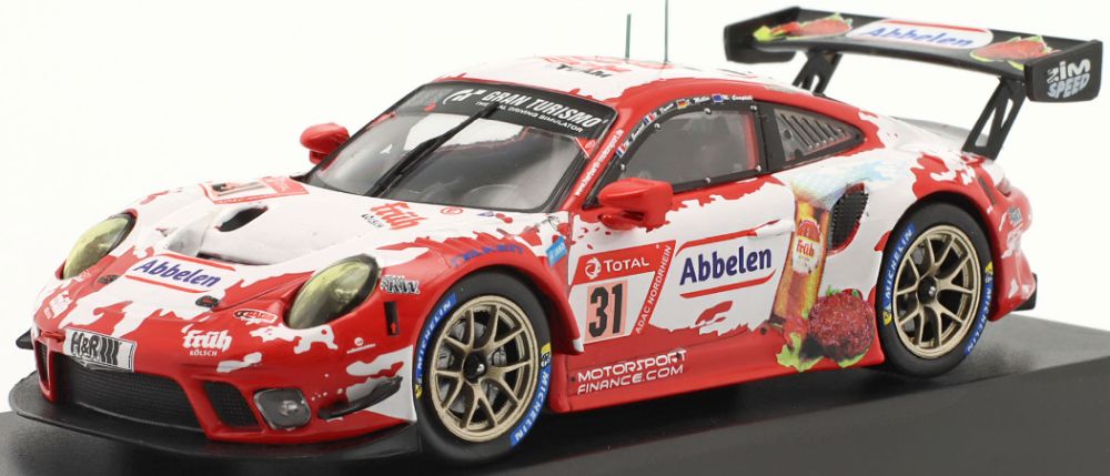 Porsche 911 GT3 R Miniature 1:43 - 24h Nürburgring 2019 - IXO Verte