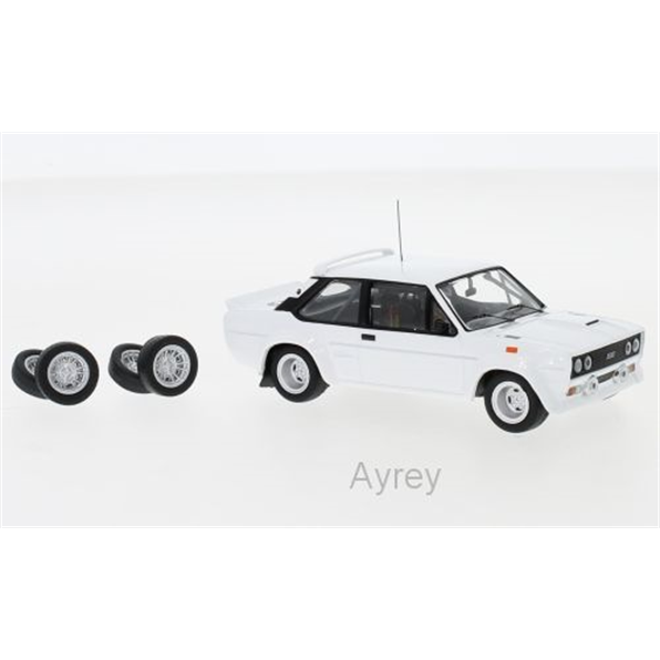 Fiat 131 Abarth White 1978 Plain Body Version C/W Spare wheels
