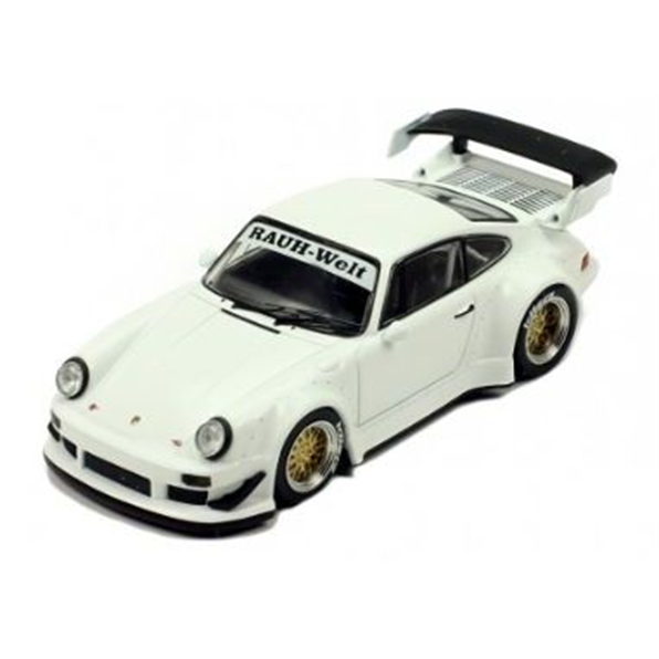 Porsche RWB 930, white + gold wheel rims