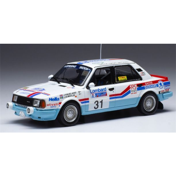 Skoda 130 L #31 RAC Rallye 1987 J.Haugland /J.-O-Bohlin