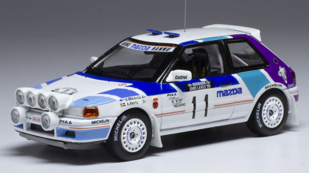 Miniature Spark 1/43 Mazda 323 N°16 - Rallye Monte-Carlo, Mazda Rally Team Europe