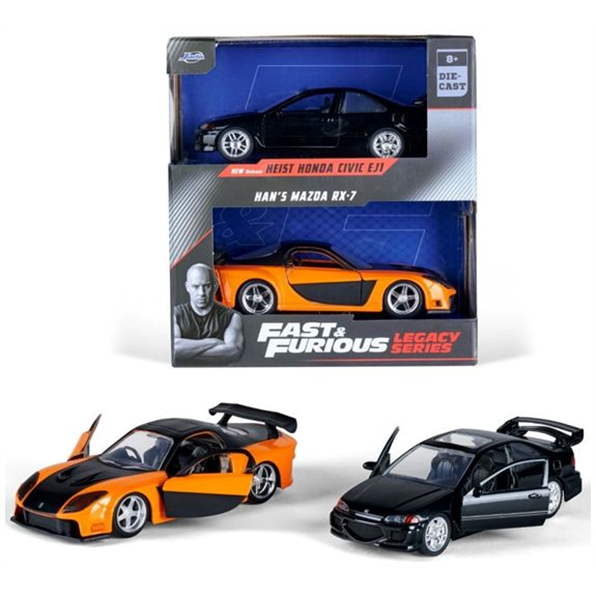 Fast and Furious Honda Civic and Mazda RX7 Set