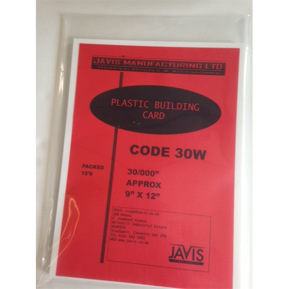 Plastic Building Card (9 x 12.5inch) white 12 sheets per pack (30/000)