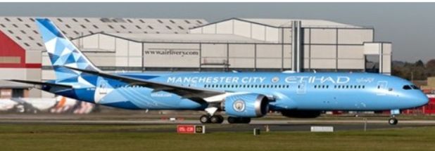 Manchester City Lackierung A6-BND W/ Jc Wings EW2789008 Etihad Airways B787-9 