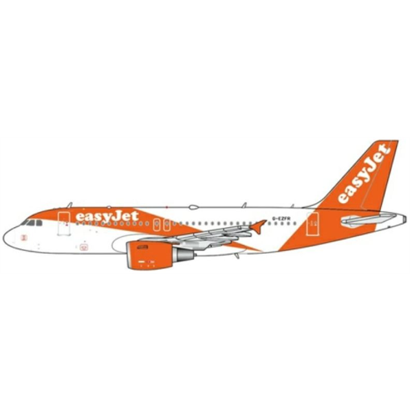 Airbus A319 Easyjet G-EZFR w/Antenna