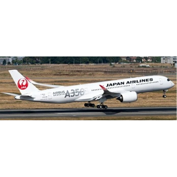 Airbus A350-900XWB Japan Airlines JAL Silver Flap Down JA02XJ with Antenna