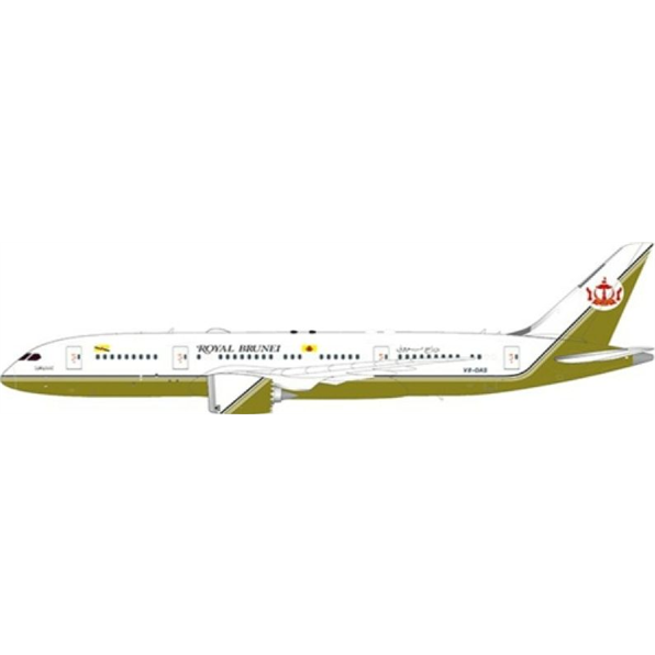 Boeing 787-8(BBJ) Brunei Sultans Flight Flaps Down V8-OAS w/Antenna
