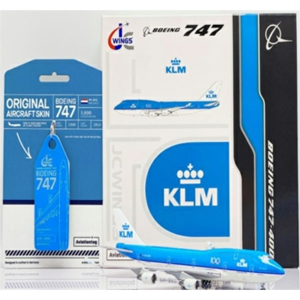 Boeing 747-400 100 KLM Royal Dutch Airlines PH-BFG w/Antenna + Aviationtag