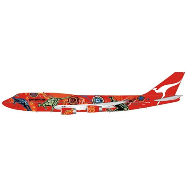 Boeing 747-400 Qantas Wunala Dreaming RR Engine VH-OJB w/Antenna