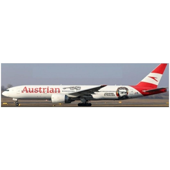 Boeing 777-200ER Austrian Airlines Johann Strauss OE-LPF w/Antenna Flaps Down