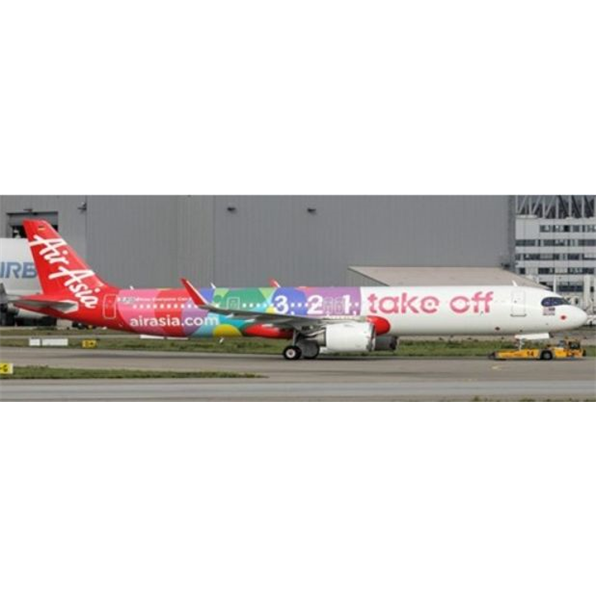 Airbus A321NEO Air Asia '3,2,1 Take Off Livery' 9M-VAA w/Antenna