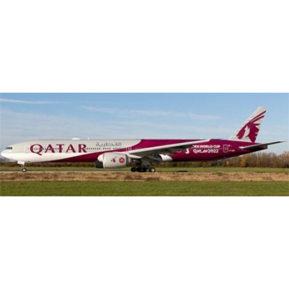 Boeing 777-300(ER) Qatar Airways World Cup Livery Flap Down A7-BEB with Antenna