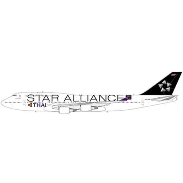 Boeing 747-400 Thai Airways Star Alliance Livery HS-TGW w/Antenna
