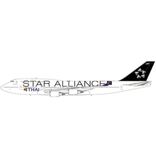 Boeing 747-400 Thai Airways Star Alliance Livery Flap Down HS-TGW w/Antenna