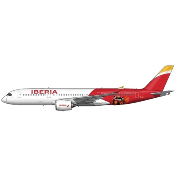 Airbus A350-900XWB Iberia FIFA World Cup 2026 EC-MYX Flaps Down w/Antenna