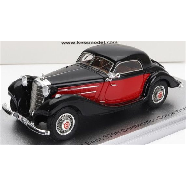 Mercedes Benz - 320W (W142) Combination Coupe 1938 - Black / Red - 250pcs Ltd