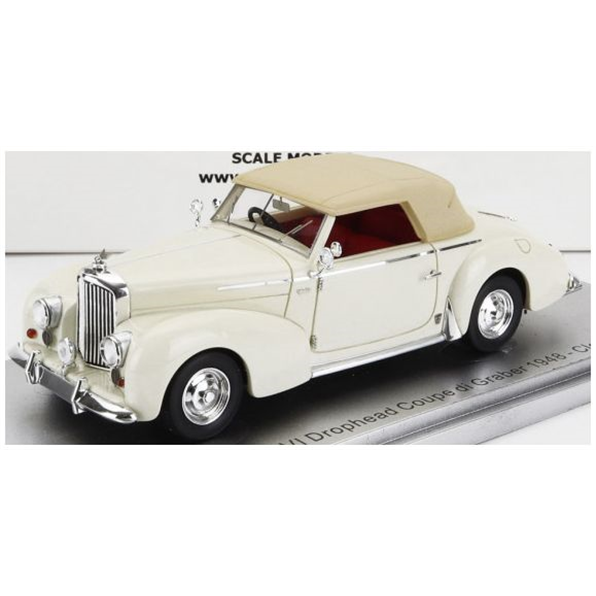 Bentley MKVI White Drophead Coupe Graber Cabrio Closed 1948