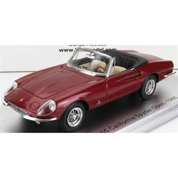 Ferrari 365 California Spider Burgundy Top Down 1966