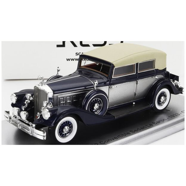 Pierce Arrow 124 Blue/Silver Convertible Berline Sedan Le Baron Closed 1933