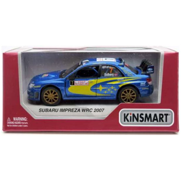 Subaru Impreza WRC #7 Solberg Blue/Yellow (Window Box)