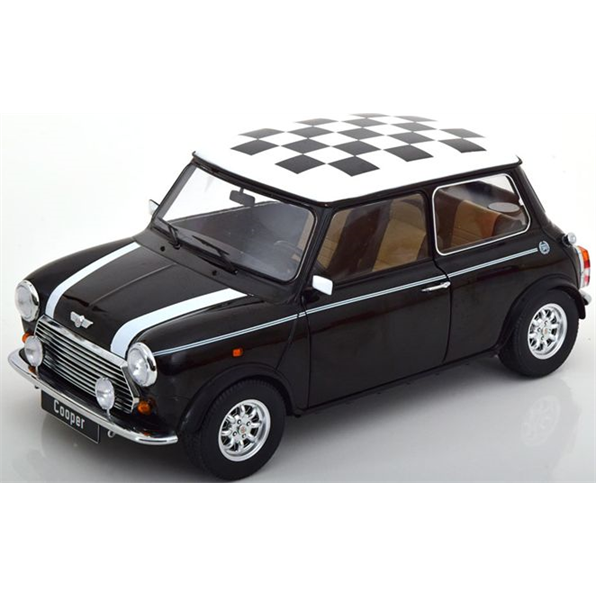 Mini Cooper LHD Black/White Chequered Flag