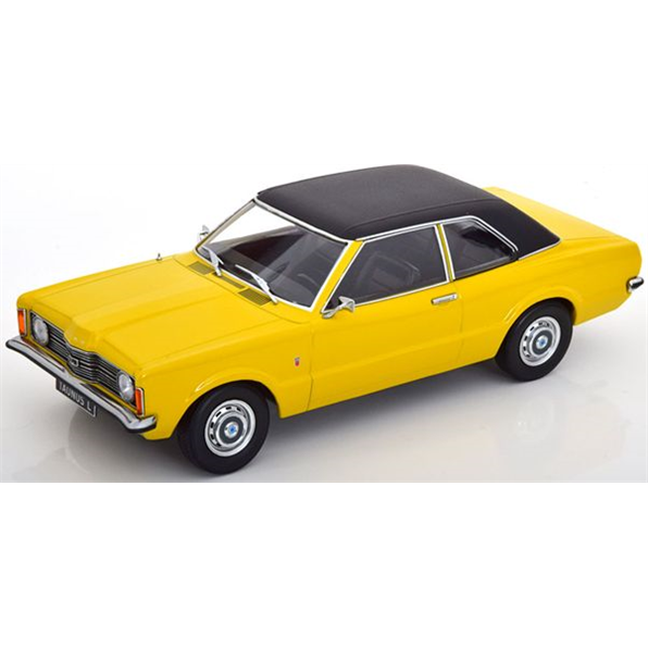 Ford Taunus L Sedan 1971 w/Vinyl Roof (Round Headlights) Yellow/Matt Black