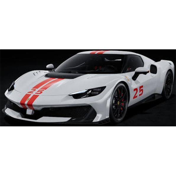 Ferrari 296 Speciale Bianco Artico w/Red Livery