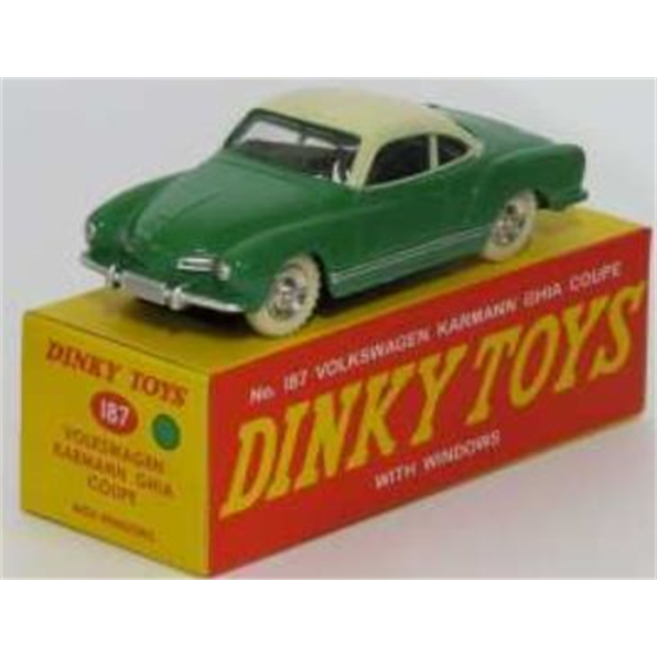 VW Karmann Ghia Coupe (187)- GREEN Atlas reproduced 'Dinky'