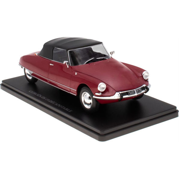 Citroen DS 19 - Convertable Maroon 1:24th Scale
