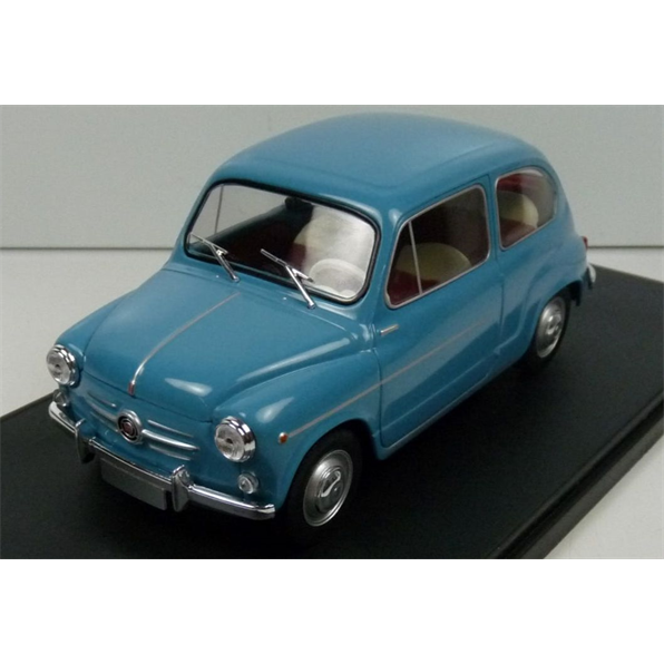 Fiat 600 - Blue - 1:24th Scale