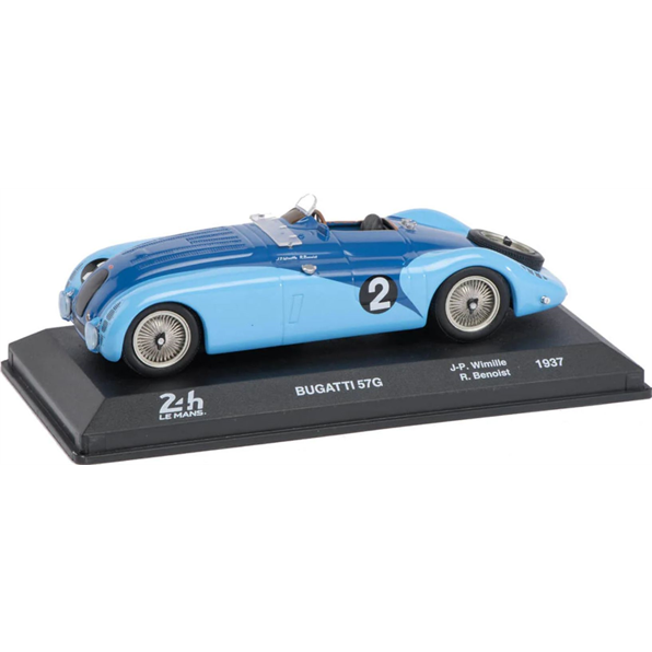 Bugatti 57G - #2 Benoist/Wimille - 1937 ****CRACKED CASES****   Le Mans Collection