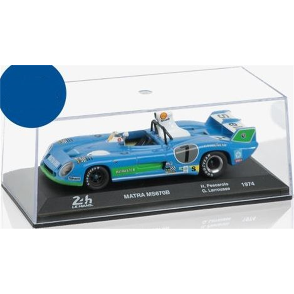Matra Ms670B - #7 Pescarolo/Larrousse 1974 ****CRACKED CASE**** Le Mans Collection