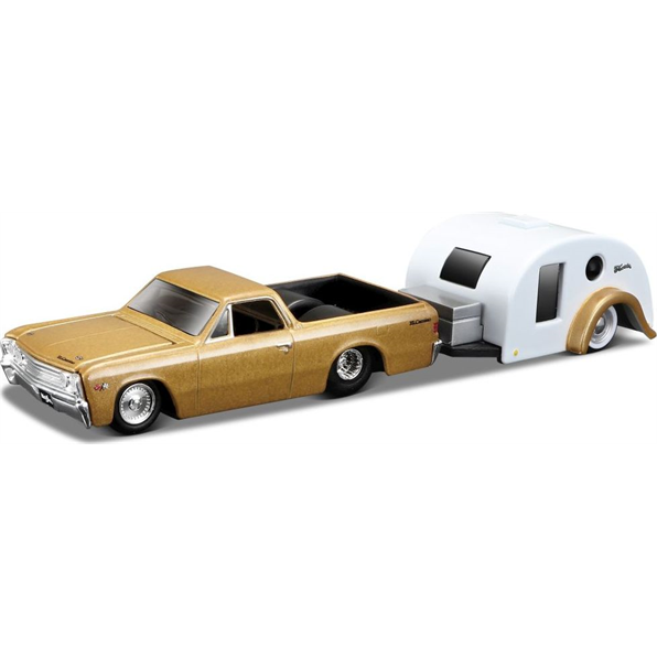 Chevrolet El Camino Traveler Trailer 1967 w and Go - Gold