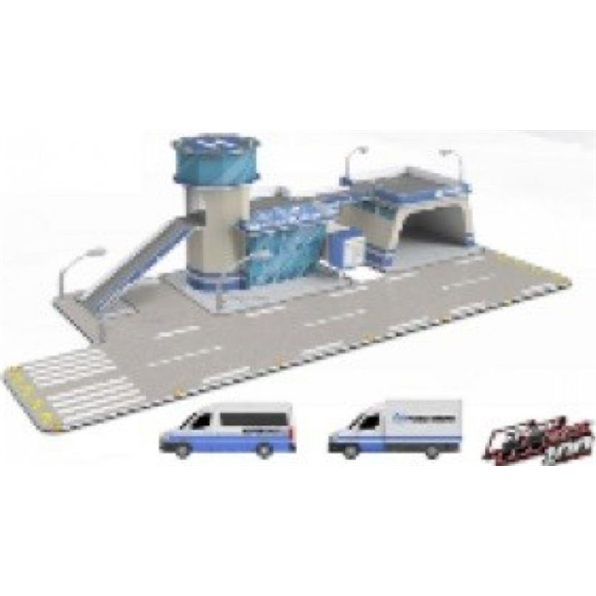 Fresh Metal 100 Bulid N Play Airport (Includes 2 Cars)