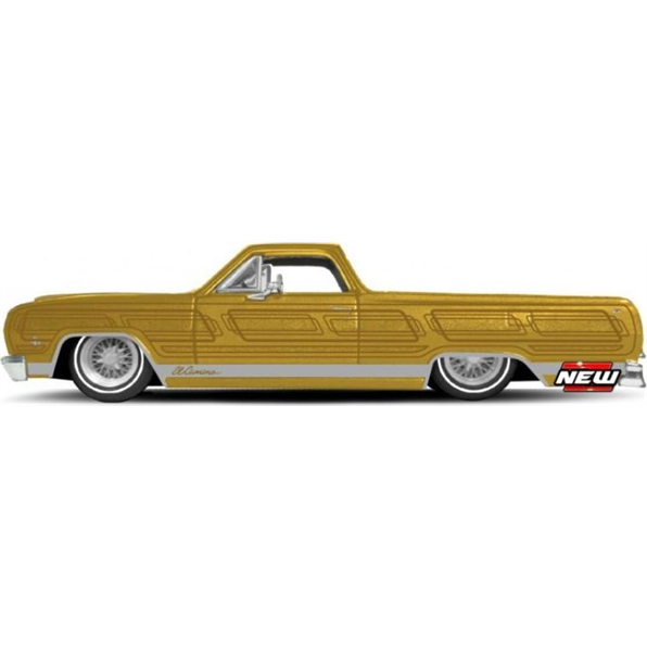 Chevrolet El Camino Lowrider 1965 Yellow /Silver - John Ayrey Die Casts
