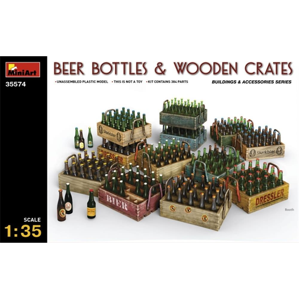 Beer Bottles and Wooden Crates