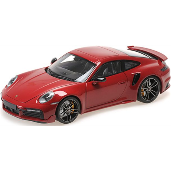 Porsche 911 (992) Turbo S Coupe Sport Design 2021 Red (Opening Parts)