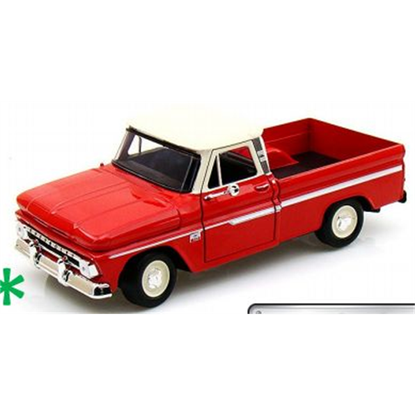 Chevy C10 Fleetside Pickup 1966 Red/White