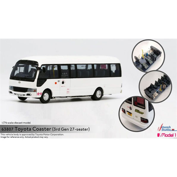 Toyota Coaster (White/ 27 Seats) TW227