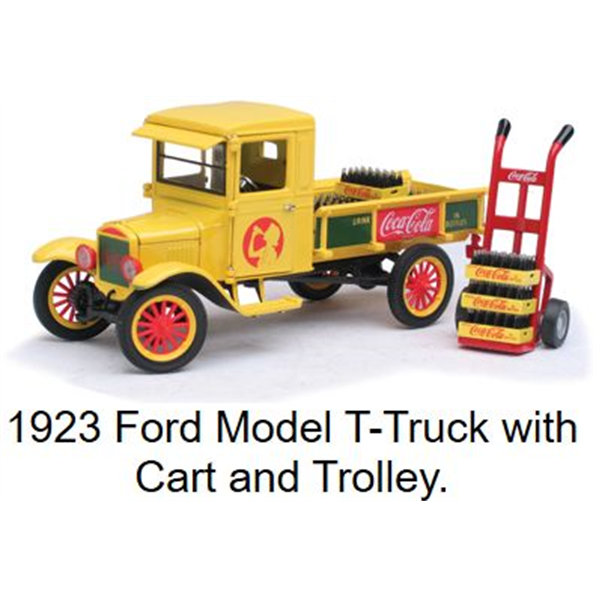 Ford Model TT Truck with Cart + Trolley Yellow 1923