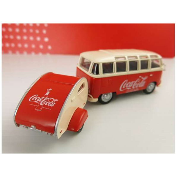 VW Samba Bus 1967 With Trailer Coca Cola