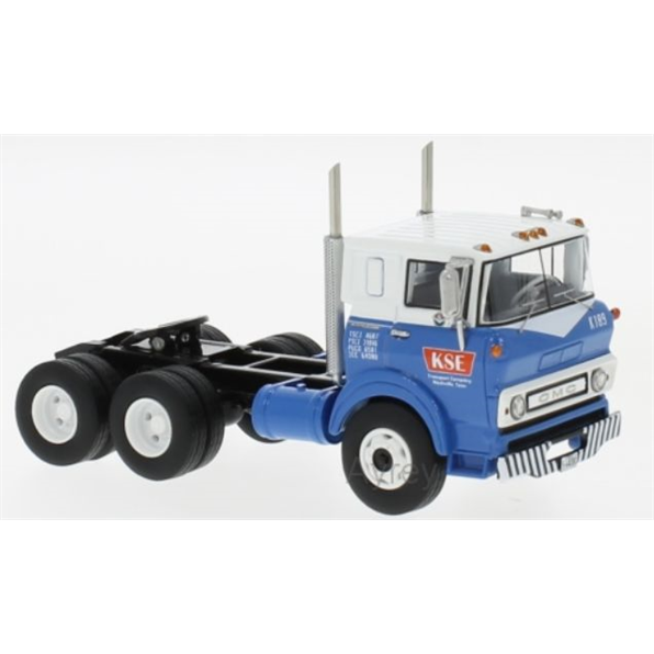 GMC Steel Tilt Cab Sleeper Blue/White 1964