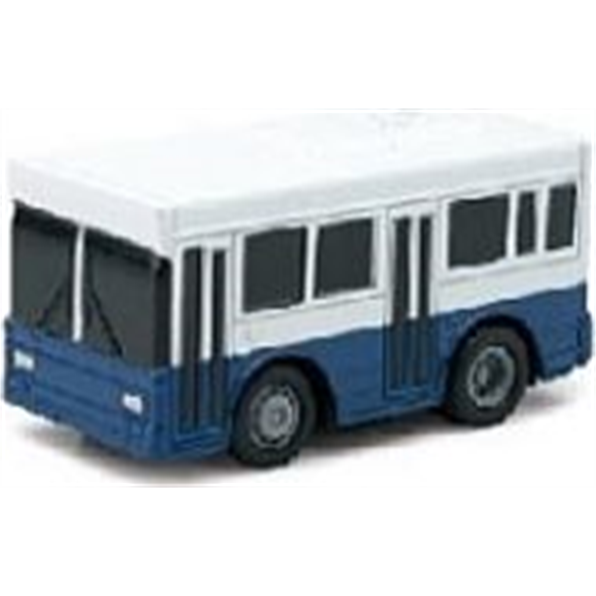 Bus (White/Blue) (Pull Back)