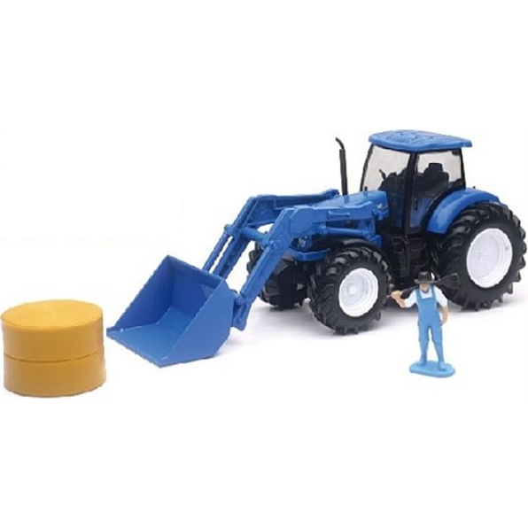 New Holland T7.270 Front Loader Farmer and Haybale