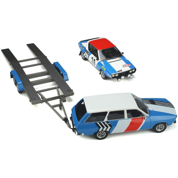 Renault 12 Assistance Vehicle w/Trailer and Renault 17 #20 Piot Monte Carlo 1975