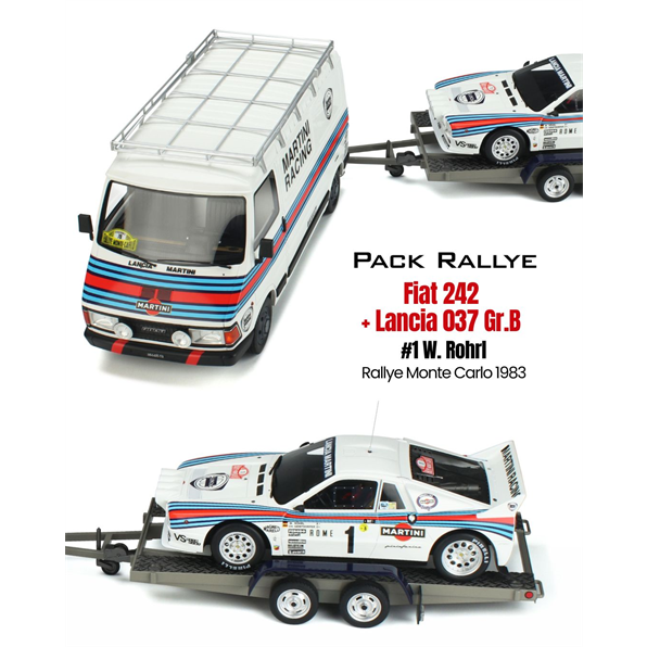 Fiat 242 Van and Lancia 037 Gr.B #1 W. Rohrl Monte Carlo Rally 1983